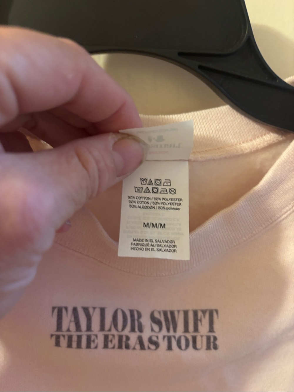 Taylor Swift Pale Pink The Eras Tour Pullover Sweatshirt - Picture 5 of 8